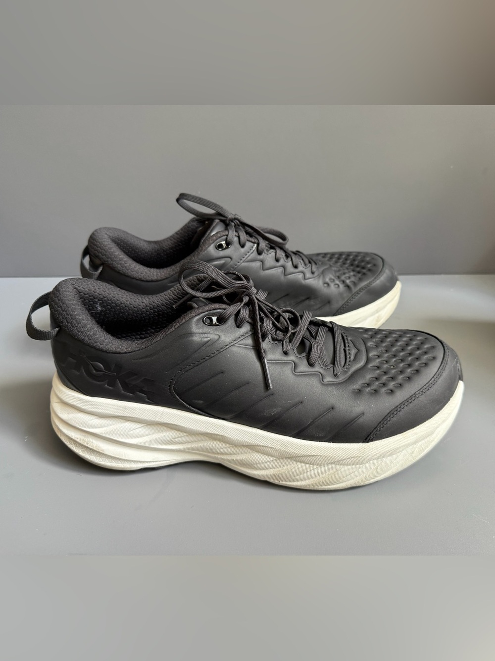 Hoka Men’s Black Sneakers with White Midsole